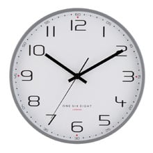 Cool Grey Carmen Metal Wall Clock